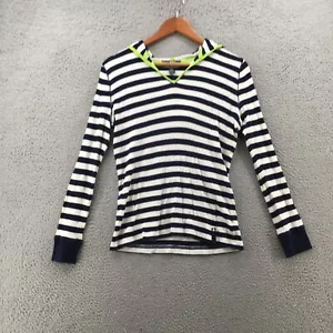 Felpa L-RL Lauren Active Ralph Lauren donna M nera bianca a righe con cappuccio - Foto 1 di 17