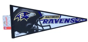 RARE NOS Vintage 1990’s Wincraft Baltimore Ravens NFL Pennant Flag  29.5x12 USA - Picture 1 of 11