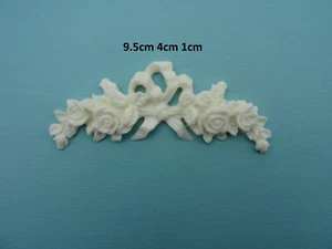Rosa decorativa sobre arcos aplique resina onlay muebles moldeo O5A - Imagen 1 de 4