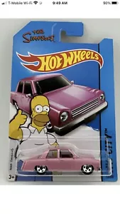 Hot Wheels The SIMPSONS Family Car Rosa HW CITY NUOVO 2015 toonato 56/250 Mattel - Foto 1 di 5