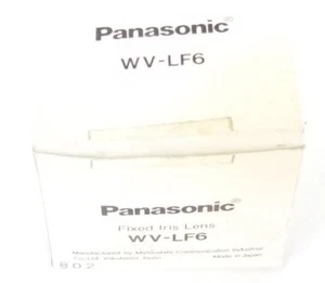 NIB PANASONIC WV-LF6 FIXED IRIS TV LENS 6MM, 1:1.4, WVLF6 - Picture 1 of 4
