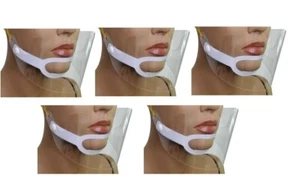 5x Gesichtsschild Maske Plastikmaske Gesichtschutz Mundschutz Plastik Visier Neu - Bild 1 von 9