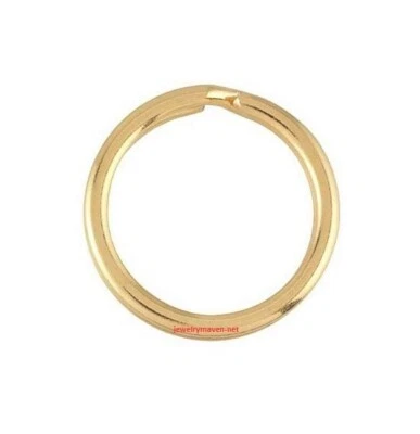 10k 20mm 3/4" Oro Amarillo GRANDE Anillo Dividido Llavero 10ga 16ga Alambre EE. UU. Foto 1 de 3