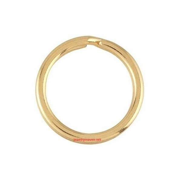 10k 20mm 3/4" Oro Amarillo GRANDE Anillo Dividido Llavero 10ga 16ga Alambre EE. UU. Foto 1 de 2