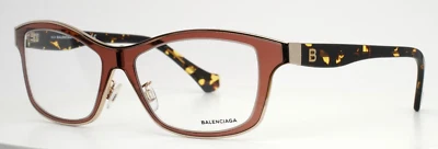 Gafas rectangulares BALENCIAGA BA5027 074 marrón tortuga para mujer 54-16-135 B:38 Foto 1 de 4