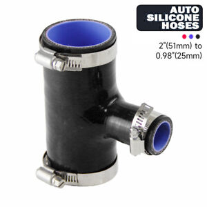 Universal ID 2.0" 51mm Spout 25mm T-Piece 3 Way BOV Coupler+Silicone Hose clamps