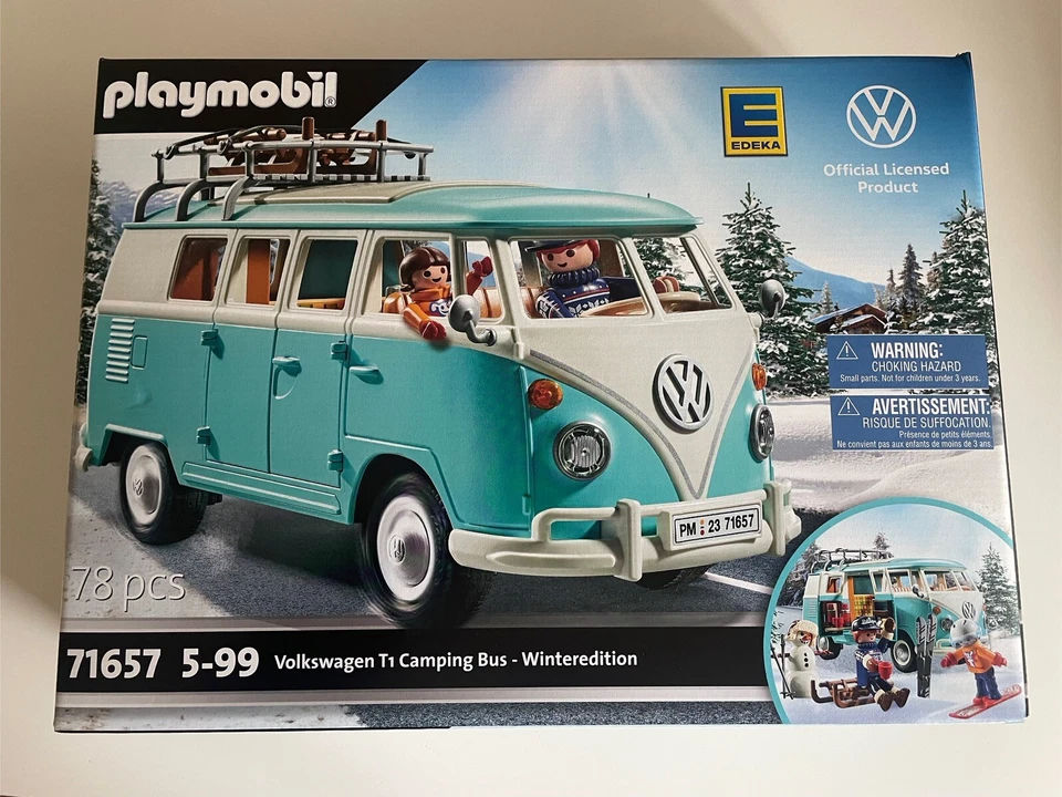 Playmobil 71657: VW T1 Campingbus Bulli EDEKA Winter-Edition 2023 - NEU OVP - Bild 1 von 1
