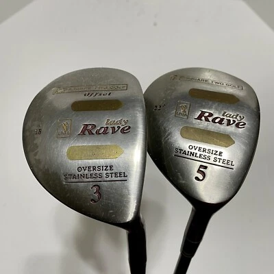 Square Two Golf Lady Rave 3 Wood 16* 5 Wood 22* Ladies Graphite Shaft RH 42 1/2” - Image 1 of 4