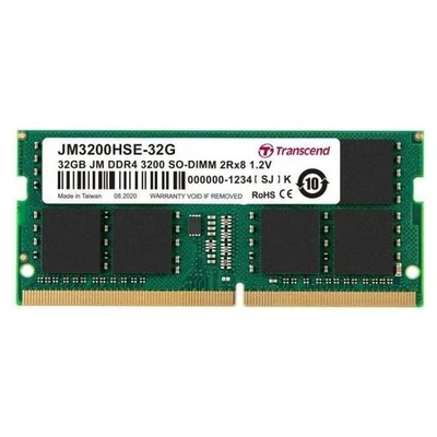Transcend 32GB JM DDR4 3200MHZ SO-DIMM 2RX8 2GX8 CL22 1.2V memoria 2 x 8 GB - Immagine 1 di 4