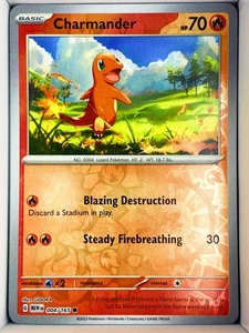 Charmander 004/165 reverse holo Scarlet & Violet 151 2023 EN - Picture 1 of 1