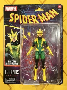 Hasbro Marvel Legends Spider-Man Retro Card Electro Francine Frye 6" Figure New - Picture 1 of 8