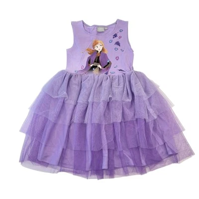 Disney Frozen II Anna 紫色无袖蓬蓬蓬蓬蓬蓬棉连衣裙 尺寸 7/8 (M) — 第 1/4 张图片