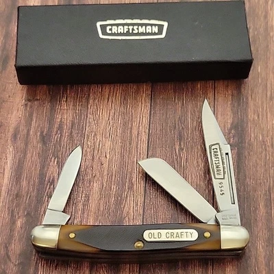 Craftsman Old Crafty Small Stockman Folding Pocket Knife Made In USA - Image 1 of 4