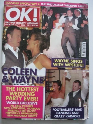 OK! Magazine. Double Issue 629. July 1 2008. Rooney Wedding Party.Magazine Only. - Image 1 of 4