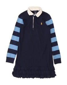 Ralph Lauren Mädchen Polokleid 12-13 Jahre Large dunkelblau gestreift AE01 - Bild 1 von 3