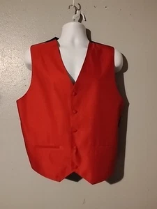 UMO LORENZO Formal Wear Red/Black Dress Vest. Large - Picture 1 of 6