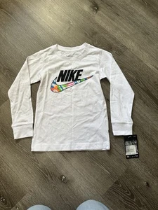 Nike Boys Long Sleeve T-Shirt White Size 6 BRAND NEW - Picture 1 of 5