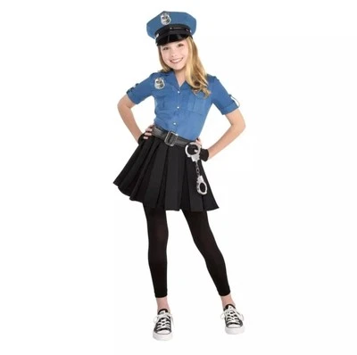 Cop Cutie Halloween Costume Girls Size X-Large 14-16 Includes 7 Pieces Cosplay - Image 1 of 4