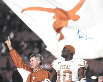 Foto de sonrisa autografiada por Vince Young de Texas Longhorns 16x20 - JSA W *azul Foto 1 de 2
