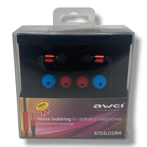 AWEI ES600M Noise Isolating Hugh Definition Wired Earphones Super Bass 3.5mm NEW - Picture 1 of 6