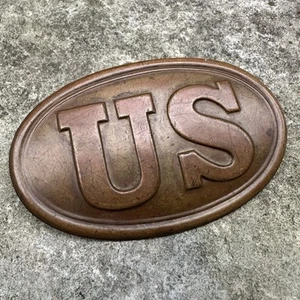 ORIGINAL Civil War US Union Cartridge Box Plate - Clean & Attractive Example - Picture 1 of 3