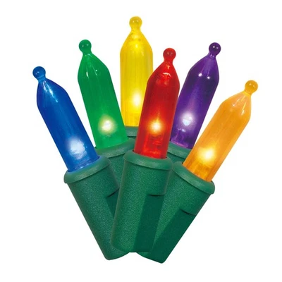 Indoor/Outdoor 100-Count LED Mini Christmas String Lights, Multicolor, 19.5', - Image 1 of 4