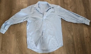 Brooks Brothers 1818 Shirt Mens 16- 34 Blue Cotton Button Up - Picture 1 of 4