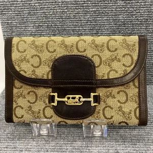 CELINE Old Celine Long Wallet Carriage Hardware C-Sarky Pattern Authentic - Picture 1 of 15