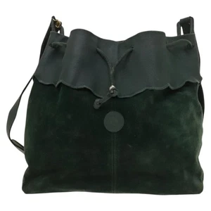Fendi Green Suede Shoulder Bag Authentic - Picture 1 of 22