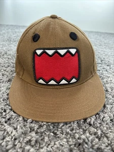 De colección Y2K Peludo Domo SnapBack Sombrero Marrón Gráfico Ajustable Excelente Estado - Imagen 1 de 6