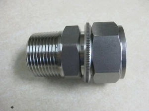 Ham-Let 316 SS Let-Lok 1" Tube Fitting to 1" NPT w/ Assembly Stop Collar  - Picture 1 of 6
