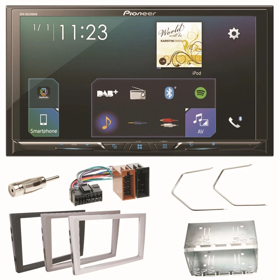 Pioneer SPH-DA230DAB Bluetooth Einbauset für Opel Vectra Omega Corsa Signum Meri - Bild 1 von 1