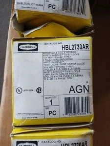 Hubbell Hbl2730ar 30A Angle Twist-Lock Receptacle 3P 4W 480Vac L16-30R Gy - Picture 1 of 1