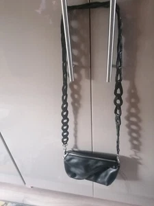 Made in Italy Chrossbody Tasche schwarz abbnehmbarer Gurt Leder - Bild 1 von 2