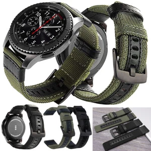 For Samsung Galaxy Gear S3 Classic/Frontier Nylon Leather Band Strap Watch 22MM - Picture 1 of 16