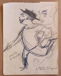BOZZETTO MATITA UBERTO BONETTI "Studio per la Buca dei Vageri" ARCHIVIATO - Bild 1 von 4