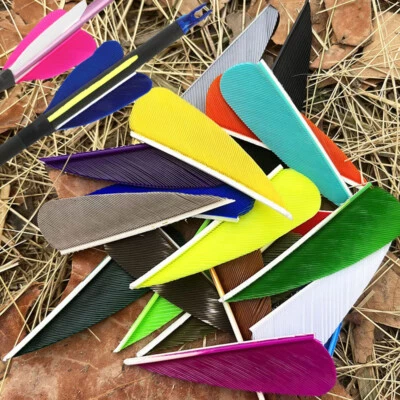 60pcs 2" Archery Feather Natural Turkey Fletching Arrow Bow DIY Right Left Wing - Image 1 of 4