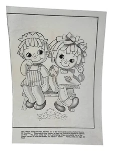 Cuadros sin pintar Tri-Chem para pintar RN21179 muñeca de trapo niño y niña 4 cuadros - Imagen 1 de 8