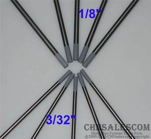 10 pcs WC20 2.4x150mm 3/32" 3.2x150mm 1/8" Ceriated Tungsten Electrode Grey - Picture 1 of 2