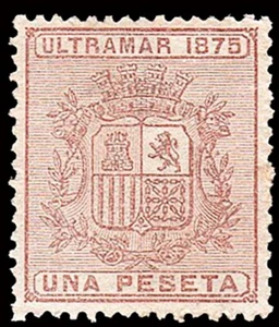 Cuba Esp. - Edi * 34 - 1875 - Escudo de España - 1 Pts. - Picture 1 of 1