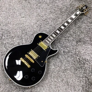 Grass Roots Les Paul Custom Black G-LP-CTM Electric Guitar W/Gig Bag Wrench - Picture 1 of 9
