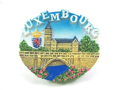 WORLDSOUVENIRS Luxemburg Magnet Poly Pont Adolphe Brücke Souvenir Luxembourg