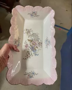 Antique Transferware Rectangular Dish Romantic Farmhouse Cottage Core - Picture 1 of 1