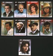 St. Vincent Set Of Stamps Famous Italian film actors #12128