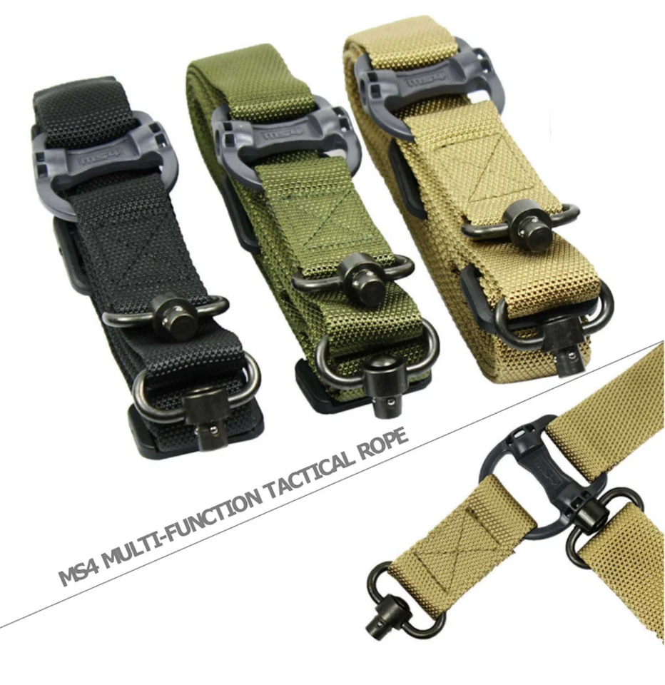 Correa táctica de un solo punto/dos/tres puntos con correa de eslinga elástica para rifle pistola cabestrillo Foto 1 de 4