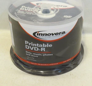 NEW Inovera DVD-R Discs, 4.7GB, 16x, Spindle, Silver, 50/Pack (IVR46850), Sealed - Picture 1 of 4