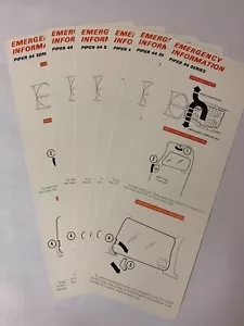 Six Piper PA-44 Seminole Series Passenger Briefing Cards, 653-080 - Picture 1 of 4
