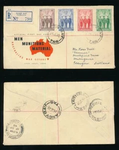 AUSTRALIA 1940 IMPERIAL FORCES FDC SANDY BAY TASMANIA REGISTERED WW2 - Picture 1 of 3