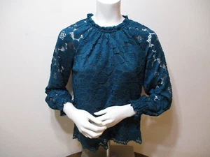 Women's Mason & Belle Teal Long Sleeve Blouse Top Size Extra Small (XS) - Picture 1 of 8