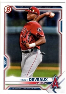 Trent Deveaux Los Angeles Angels 2021 Bowman Draft Card - Picture 1 of 2